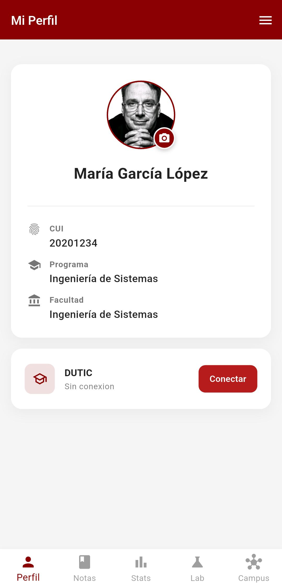 UniCali - perfil de estudiante